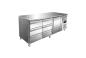 Preview: SARO Kühltisch mit 1 Tür und 2x 3er Schubladenset, Modell KYLJA 3150 TN