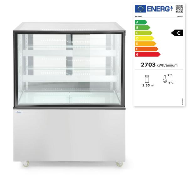 Kühlvitrine mit 2 Regalen, Arktic, 510L, 230V/490W, 1515x675x(H)1210mm